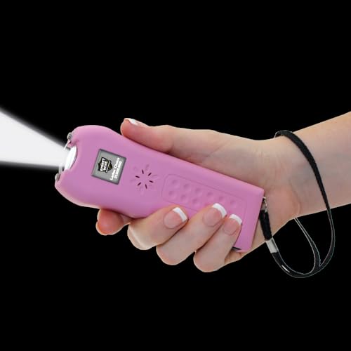 Streetwise Ladies’ Choice Stun Gun for Women - Rechargeable Device with Alarm, LED Flashlight, Safety Disable Pin & Built-in Charger - Personal Safety Tool with Holster & Lanyard - style: Pink