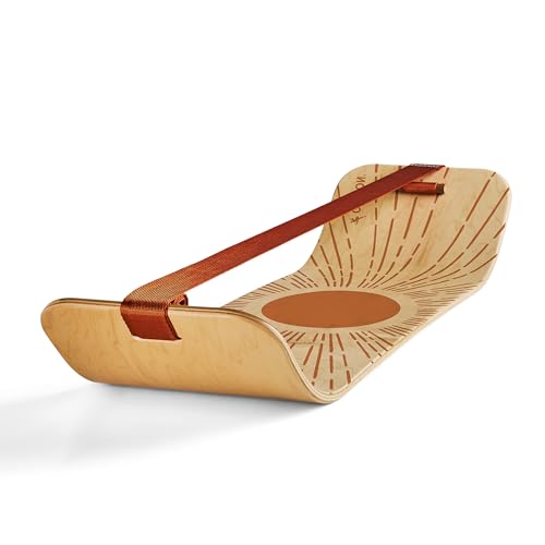 GIBBON SlackBoard, Balance Board Kids & Adults, Slackline Balance Trainer - color: Sunbeam - 1 Line