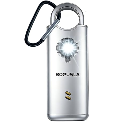 135dB Personal Safety Alarm for Women, SOS Strobe Alarm,Silver - color: silver