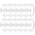 12 Pcs LED Glow Bracelets Sound Activated Flashing Light Up Bracelet for New Years Eve Glow in the Dark Party Supplies Christmas Party Favors Birthday Gift Carnival Concerts Night Events - color: White