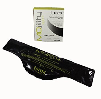 Torex Mojility - Hot and Cold Therapy Flat Pack - Reusable Gel Ice Pack (Cervical Black 2 x 6.5). - size: 1 Count (Pack of 1)