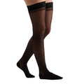 EvoNation Women Sheer Thigh High 20-30 mmHg Graduated Compression Stockings - color: Black, size: XXX-Large