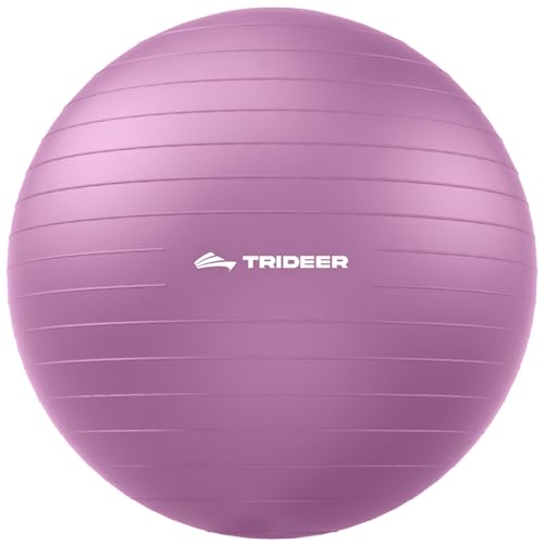 Trideer Yoga Ball for Exercise, Pregnancy, Exercise Ball, Pump Included - color: Bellflower Purple, size: L(23-26ines/58-65cm)