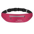 Men Women Slim Running Belt Fanny Pack,Zipper Waterproof Running Waist Pack,Ultra Light Reflective Phone Holder,Sport Workout Exercise Belt Bag for Running Walking Cycling Camping Gym (GSP1198-Red) - color: GSP1198-Red