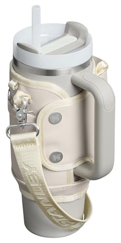 STANLEY All Day Quencher Carry All for 30 oz Tumbler with Handle | Crossbody Bag with Phone Holder Pocket, Card Sleeve & Detachable Strap | Water Bottle Carrier Bag | BPA-Free | Cream - color: Cream, size: 30 Ounces