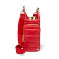 WanderFull Original HydroBag Crossbody Water Bottle Holder with Phone Pocket, Fits Water Bottles up to 32 oz - color: Poppy Red Matte