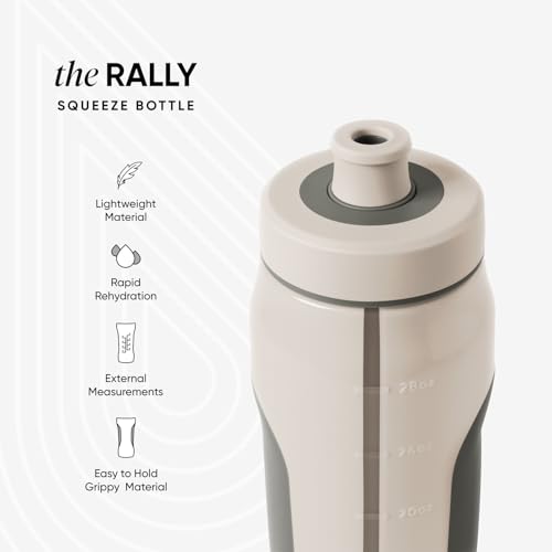 Simple Modern Squeeze Bottle with Locking Lid | 30oz Sports Cup | Beige - color: -Almond Drift