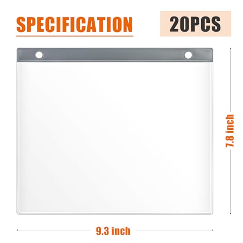 Race Bib Holder, Bib Number Sleeves, 20 Protective Sleeves