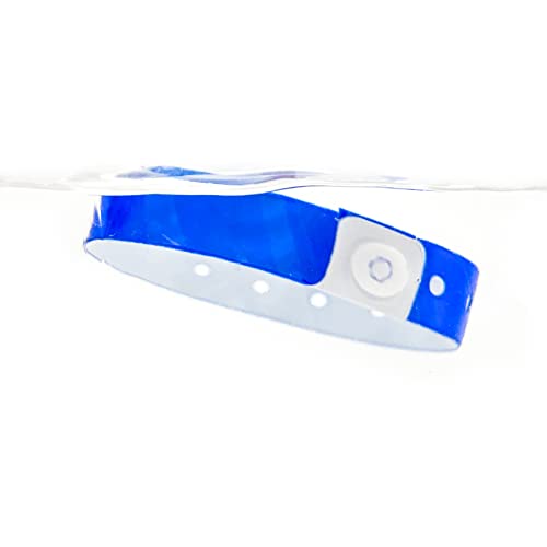 Plastic Party Blue Wristband 100 Pack, Vinyl Wristband for Event - color: Blue