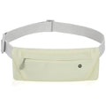WHIPPY Slim Running Belt Fanny Pack for Women Men Elastic Runners Belt Waist Pouch Chest Bag Phone Holder Waist Pack for Running Hiking - color: 6-Light Yellow