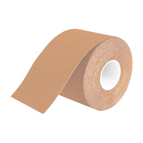 Kinesiology Tape Uncut | 1 Beige Roll of Athletic Sports Tape | 16ft Length and 2'' Width | Waterproof • Skin-Friendly • Elastic | Ideal for Sports | axion - color: Beige