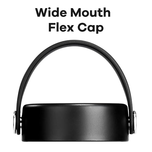 Hydro Flask Lids – Flex Cap Replacement Lid for Wide Mouth Water Bottles Black - color: Black, style: Flex Cap