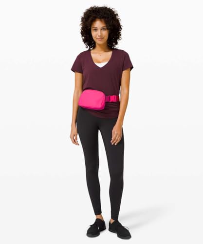 YOSHUYUKI Fanny Pack Cross Body Small Crossbody Bags for Women Men Trendy Nylon Waterproof Mini Purse Travel Running Belt Bag Lulu Dupes Bum Hip Chest Waist Pack Side Bag Must Have Hot Pink - color: Rare Sonic Pink