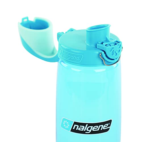 Nalgene 24 oz On The Fly Lock-Top Water Bottle, Slate Blue w/Glacial (Pack of 6) - color: Slate Blue with Glacial, size: 22 Ounces (Pack of 6)