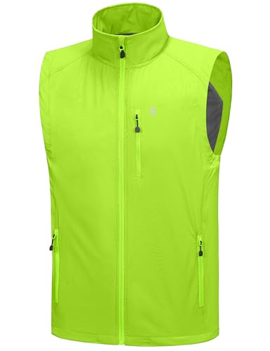 Little Donkey Andy Men's Lightweight Summer Vest Windproof Packable - color: Yellow, size: X-Large