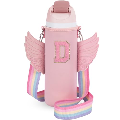 Use for Owala 24oz Crossbody Water Bottle Holder Sling Carrier Bag with Strap, Water Bottle Crossbody Bag Women Girl(D, Pink, 24oz) - style: D