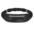 Men Women Slim Running Belt Fanny Pack,Zipper Waterproof Running Waist Pack,Ultra Light Reflective Phone Holder,Sport Workout Exercise Belt Bag for Running Walking Cycling Camping Gym (GSP1198-Black) - color: GSP1198-Black