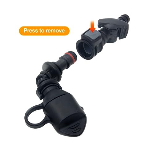 Hydration Bags Bite Valve Mouthpiece Replacement Bite Valve Replacement - style: 2 Pack 45 degree black