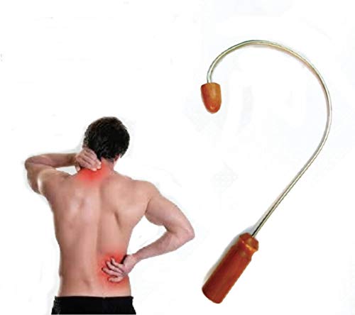 Reflexology Traditional Wooden Thai Massager Tools Full Body Foot Stick Hook Back Spa Face Gua Sha Therapy Trigger Point Massage Tool Relieve Shoulder Pain Wood (Curve Hook Trigger Point)