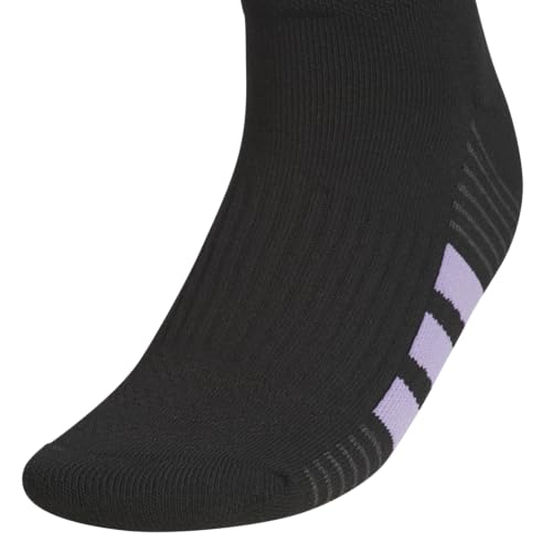 adidas Women's Cushioned Socks 3 Pairs - color: Black/Magic Lilac Purple/Power Pink/4.0/Low Cut, size: Medium, style: Low Cut