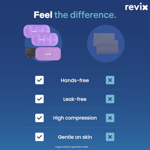 REVIX 2-Pack Ice Packs for Injuries, Reusable Hot & Cold Gel Wraps - color: Purple, size: Large 12 x 6 Inch