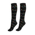 Compression Socks Knee High Circulation Support Socks For Women Men Athletic Running Hiking Cycling - color: Christmas