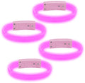 4 Magic Band Pack | Glow in The Dark | Flashing Light up for Concerts | Running Lights for Runners | Glow in The Dark Bracelets | Led Bracelet - color: Pink