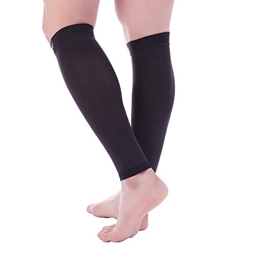 Doc Miller Compression Calf Sleeve for Men & Women, 20-30mmHg - color: Black, size: Medium REGULAR