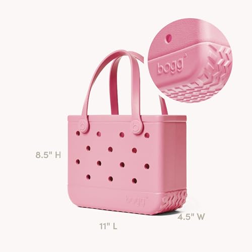 BOGG BAG Bitty Small Tote – 11” x 8.5” x 4.5” – Essential Bags for Beach, Pool, Boat, Sports, Tailgating, Cruise, Travel - color: Blowing Pink Bubbles