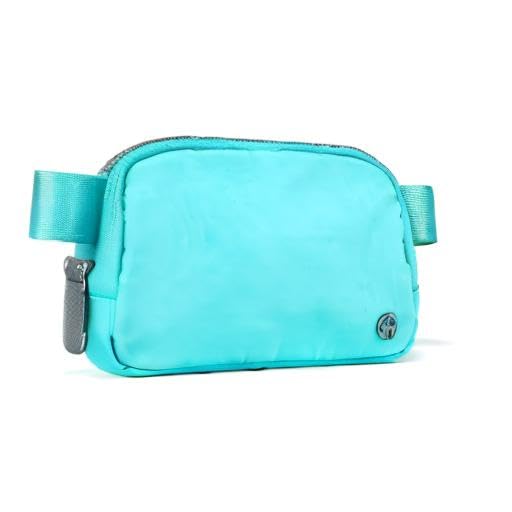 Pander Crossbody Belt Bag for Women and Men, Travel and Everyday Use - color: Cyan Blue
