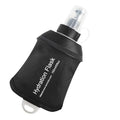 AXEN Soft Flask TPU Foldable Running Hydration Flask, Soft Collapsible Water Bottle for Hydration Pack Cycling Marathon Running Hiking - color: Black-150ml