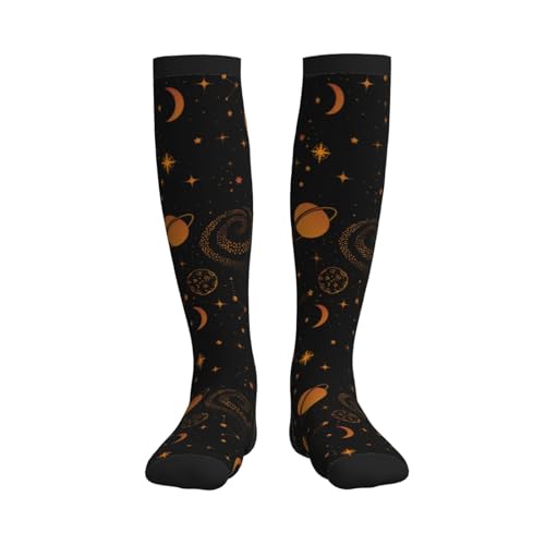 Compression Socks, Unisex 15-20 mmHg Knee High Support Socks - color: Galaxy1
