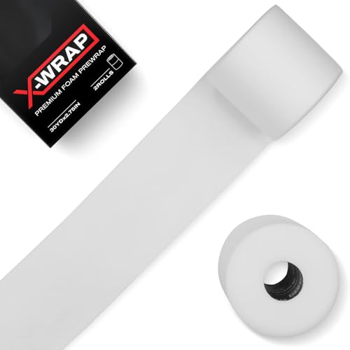 Meister X-Wrap Premium PreWrap - XL Underwrap for Athletic Tape - 30 Yards x 2.75" - White - 2 Rolls - color: White
