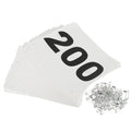 PATIKIL Tearproof Running Bib Numbers, Waterproof Race Competitor Numbers with Safety Pin - size: 7x6 Inch, style: 1-200