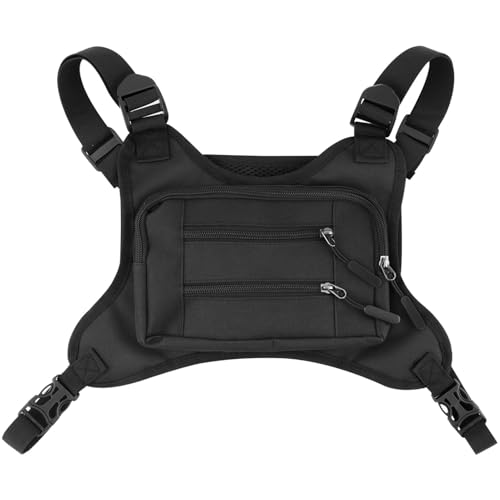 Sports Chest Bag for Men Women, Outdoor Running Vest Bag Adjustable Shoulder Strap, Chest Pack Rig for Hiking,Cycling,Workouts,Rock Climbing, ChestPouch Workout Bags for Runners
