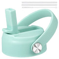 KMN Wide Mouth Straw Lid with Flip Top, Replacement Cap with Straw for Hydro Flask 18 32 40 oz Wide Mouth Water Bottle & 12 16 20 oz Coffee Flask, BPA-Free Leakproof Sports Lid (Alpine) - color: Alpine