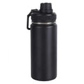Wide Mouth Insulated Sports Water Bottle,Double wall Stainless Steel Vacuum flask with Leakproof Lid (Black, 16 Ounces) - size: 16 Ounces