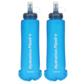 Azarxis TPU Soft Flask Collapsible Water Bottle Running Folding Gel Water Reservoir Handheld for Hydration Pack Hiking Cycling Climbing Jogging Marathon Trail Race - color: #05 Blue - 500ml - 2-pack