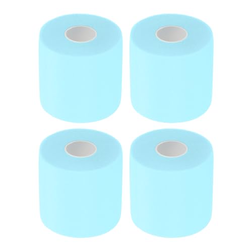 PATIKIL Foam Pre Wrap Athletic Tape 2.75 Inch x 30 Yards, 4 Rolls Non-Adhesive Prewrap Headbands for Hair Soccer Sport Wrists Elbows Knees Ankles, Pedicle Blue - color: Pedicle Blue