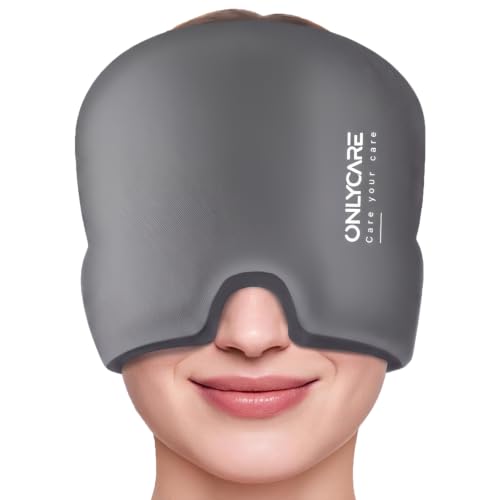 ONLYCARE Migraine Relief Cap, Headache Relief Cold Cap with Odorless Gel - color: Grey