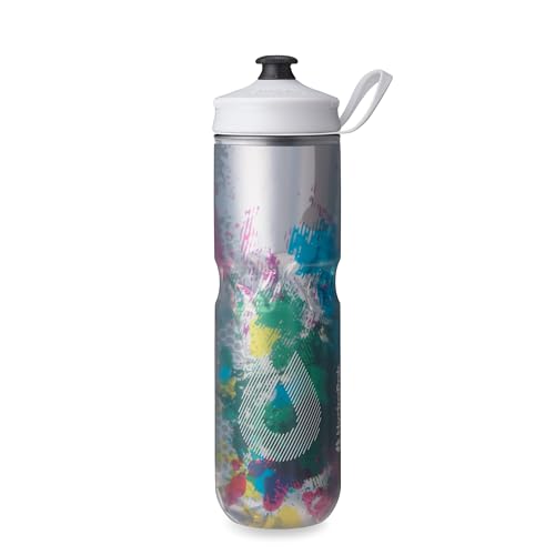 HydraPak Polar Sport Insulated Water Bottle (24oz, Splash Multi) - color: Splash Multi, style: 24oz/700ml