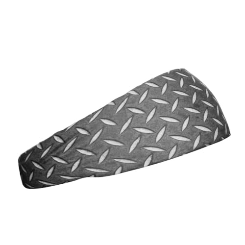 40+ Designs! Unisex Headband/Sweatband. Best for Sports, Fitness, Working Out, Yoga. Tapered Design - color: Metal