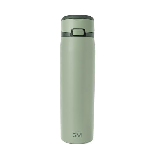 Simple Modern Water Bottle with Straw & Handle | 24oz | Green - color: -Eucalyptus Mix, size: 24 Ounces