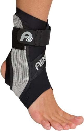 AIRCAST A60 Ankle Support Brace, Left Foot, Black, Medium (Shoe Size: Men's 7.5-11.5 / Women's 9-13) - color: Black (Left Foot), size: Medium