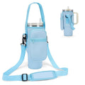 GOEWY Water Bottle Carrier Bag for Stanley Cup 40/30oz with Phone Pockets - color: Blue, size: 30oz