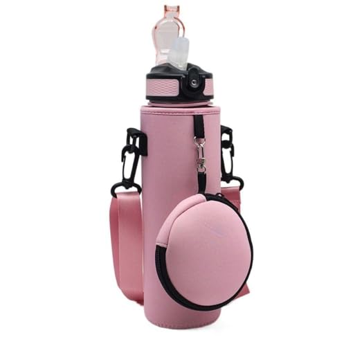 Water Bottle Bag with Headphone Bag Handheld Portable Insulated Water Cup Cover Colorful Earphone Pouch Sports Water Bottle Sleeve Cup