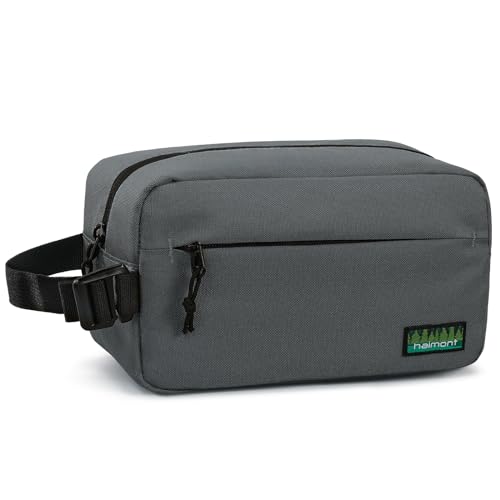 Haimont Freezable Snack Cooler Bag, Mini Chill Reusable Freezer Lunch Bags with Adjustable Handle, Wear Resistant Small Insulated with Zip Closure, Gray - color: Gray