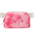 Pander Nylon Fanny Pack for Women, Two-Way Zipper Crossbody Bag - color: Cloud Pink