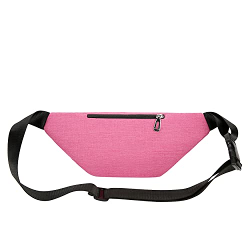 Fanny Pack for Men & Women, Fashion Waterproof Waist Packs with Adjustable Belt, Casual Bag Bum Bags for Travel Sports Running. - color: B-Pink
