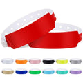 100pcs Vinyl Wristbands, Disposable Waterproof Wristbands(Color : Red) - color: Red